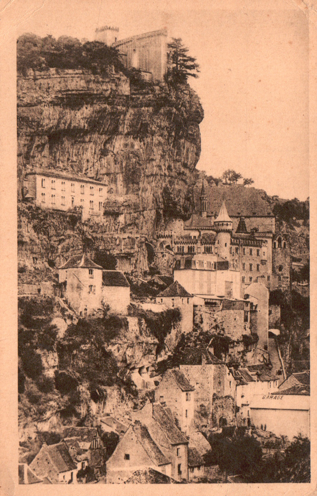 Rare Carte Postale Rocamadour  - Correspondance Historique Guerre Janvier 1944 + Double Timbre Pétain 60c